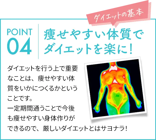 痩せやすい体質でダイエットを楽に!